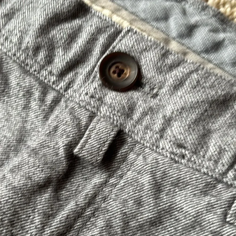Peter Millar Men’s Gray Soft Brushed Flannel 5 Pocket Pants 35